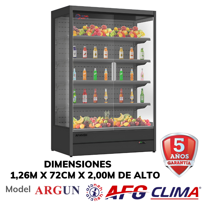 Refrigerador comercial de 2 puerta de vidrio para comercializador, refrigerador vertical con luz LED (ARGUN)