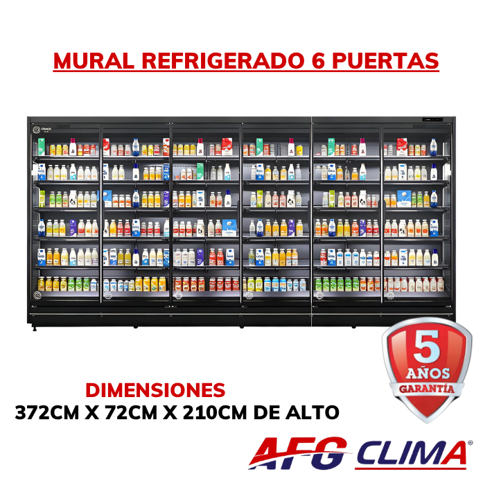 Mural refrigerador 6 Puertas